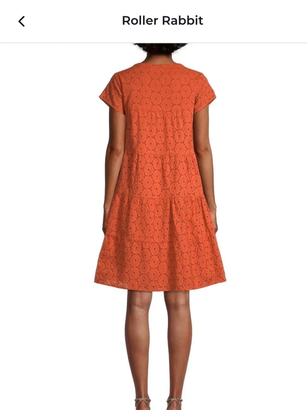 Roller Rabbit Orange Eyelet Swing Mini Dress - Picture 2 of 6